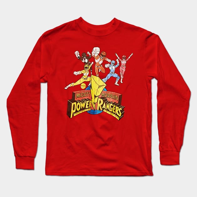 Vintage power rangers Long Sleeve T-Shirt by erd's